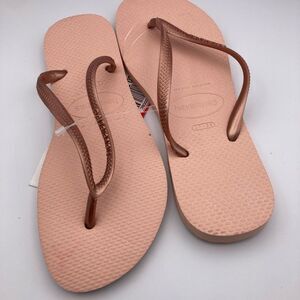 Havaianas Womans Slim Flip Flops Ballet Rose Size. 37 -38